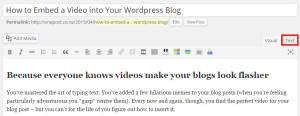 How to insert a video into your WordPress blog post